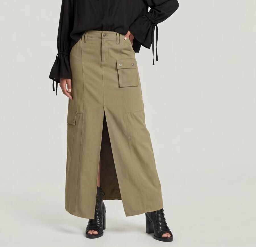 G-Star RAW Fluid Lange Rok Groen Dames - Foto 5