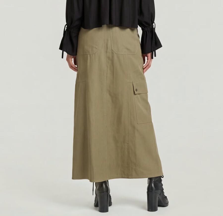 G-Star RAW Fluid Lange Rok Groen Dames - Foto 4