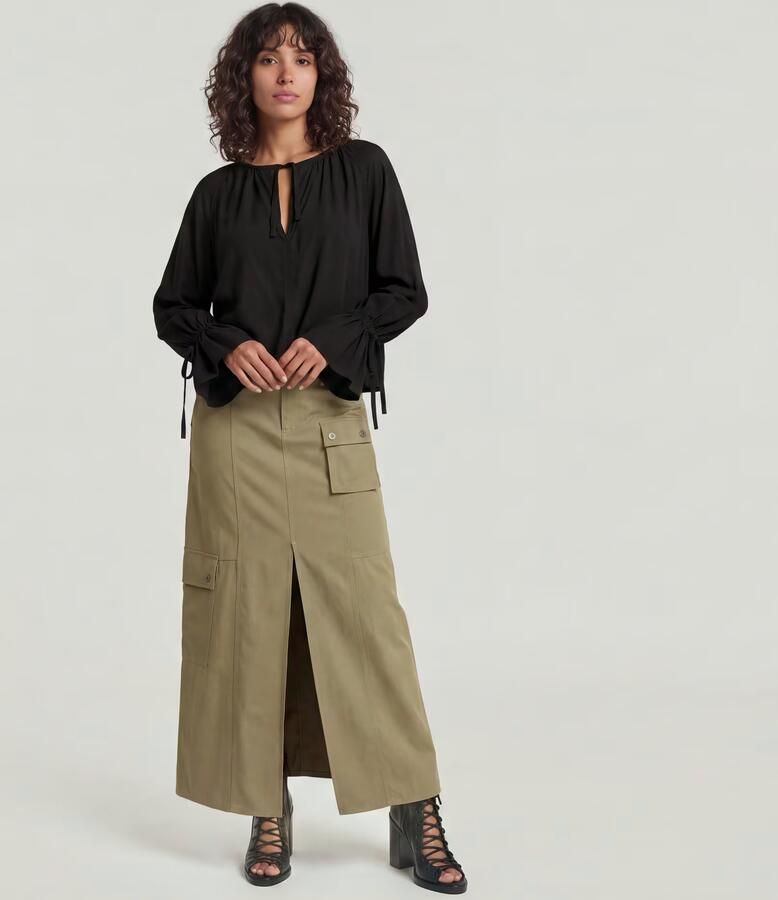 G-Star RAW Fluid Lange Rok Groen Dames - Foto 6