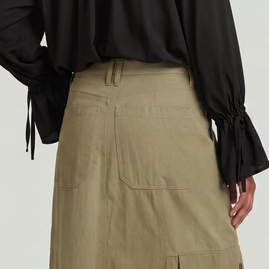 G-Star RAW Fluid Lange Rok Groen Dames - Foto 3