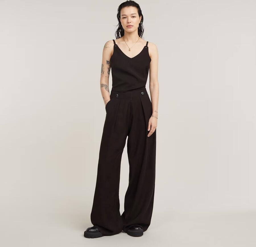 G-Star RAW Fluid Strap Jumpsuit Zwart Dames - Foto 5