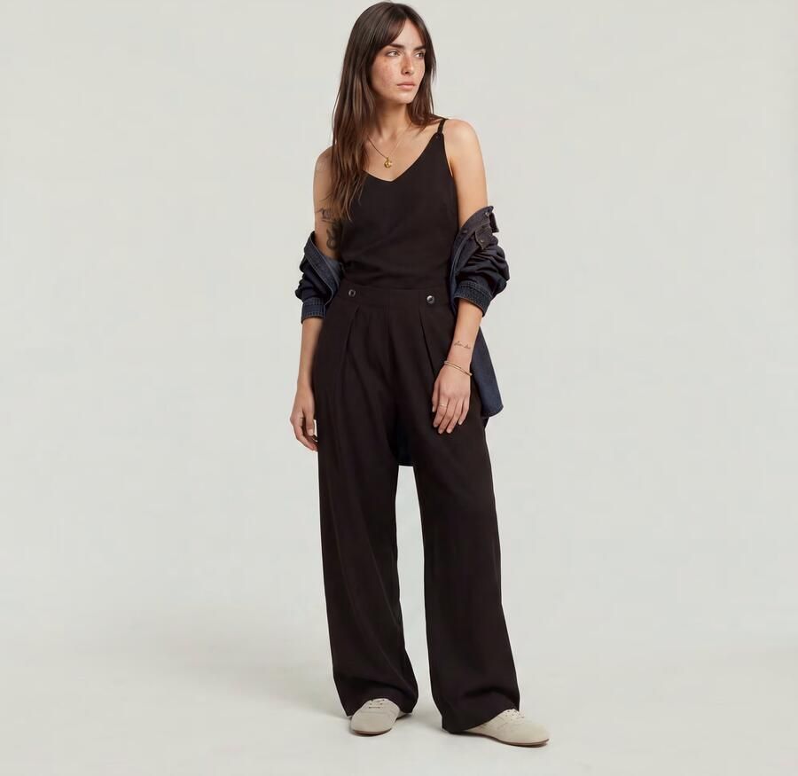 G-Star RAW Fluid Strap Jumpsuit Zwart Dames - Foto 5