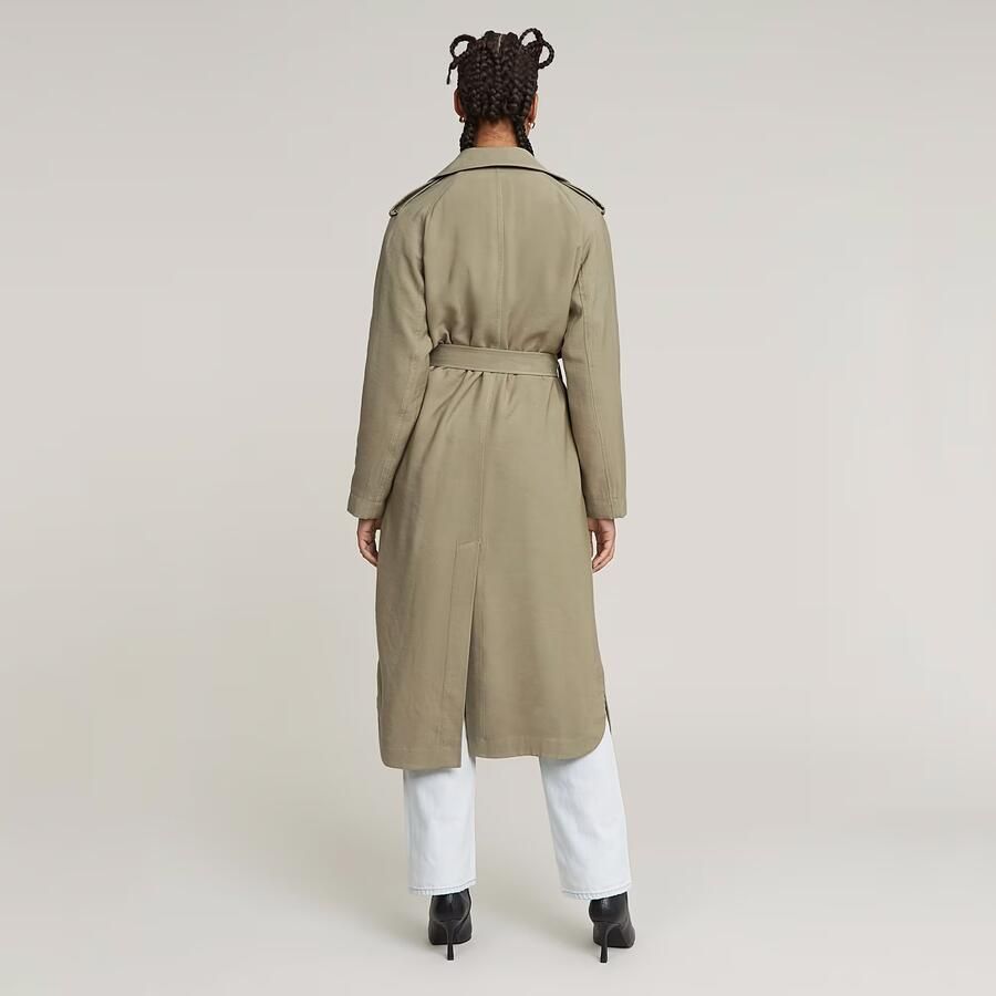 G-Star RAW Fluid Trenchcoat Groen Dames