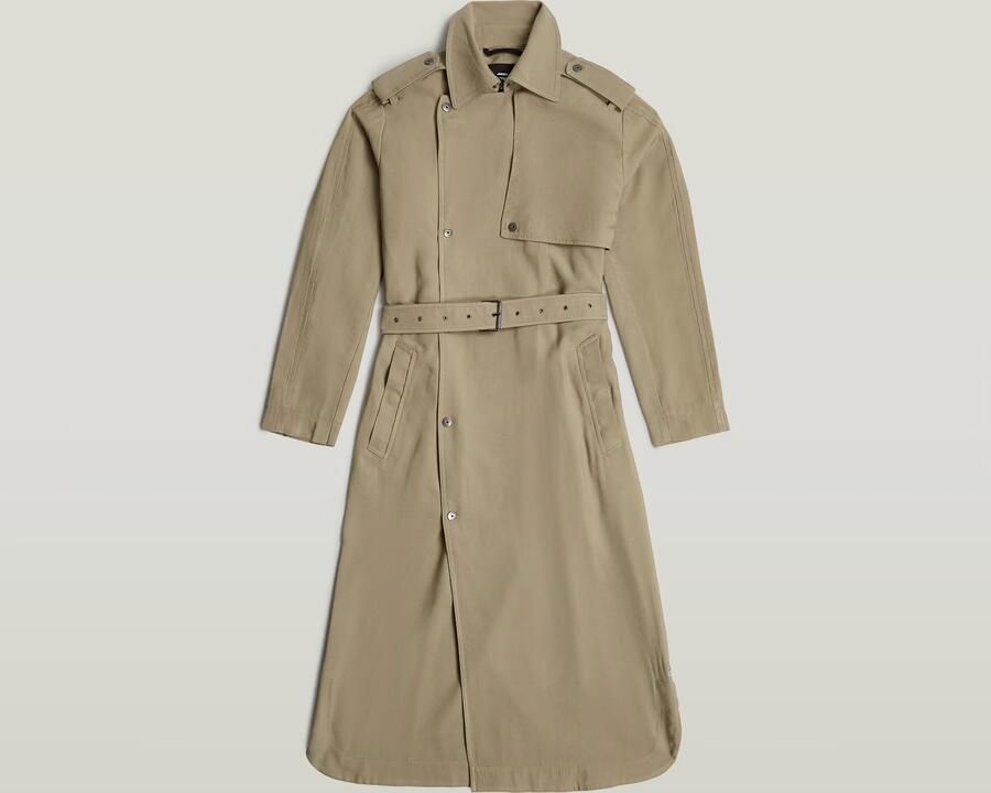 G-Star RAW Fluid Trenchcoat Groen Dames - Foto 6