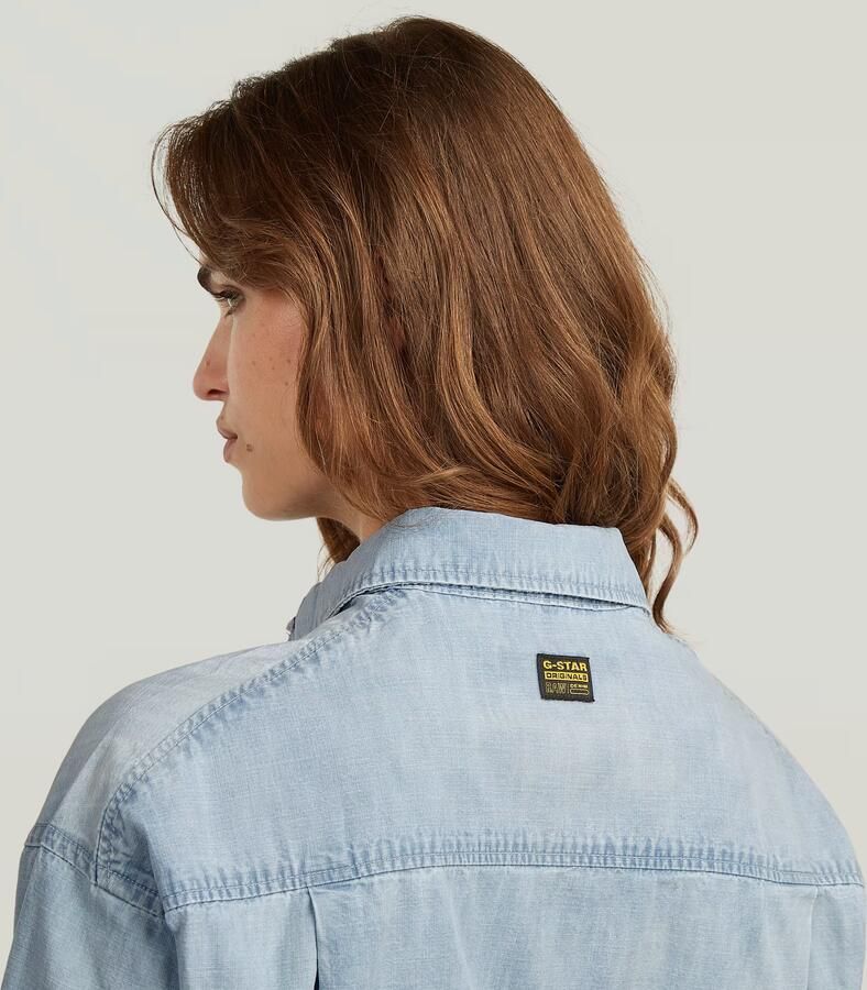 G-Star RAW Fluid Utility Jurk Lichtblauw Dames - Foto 3