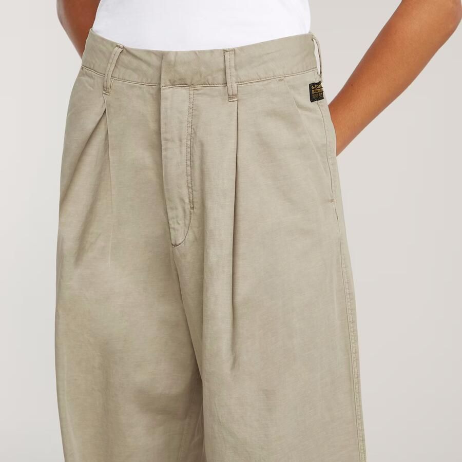 G-Star RAW Fluid Wide Leg Broek Beige Dames - Foto 2