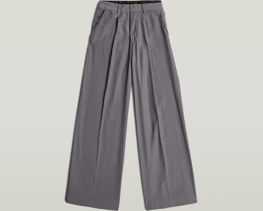 G-Star RAW Fluid Wide Leg Broek Grijs Dames - Foto 3