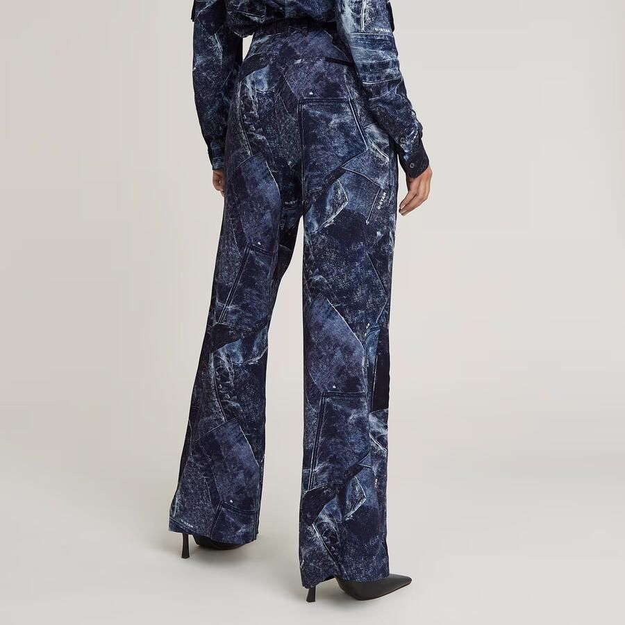 G-Star RAW Fluid Wide Leg Broek Meerkleurig Dames