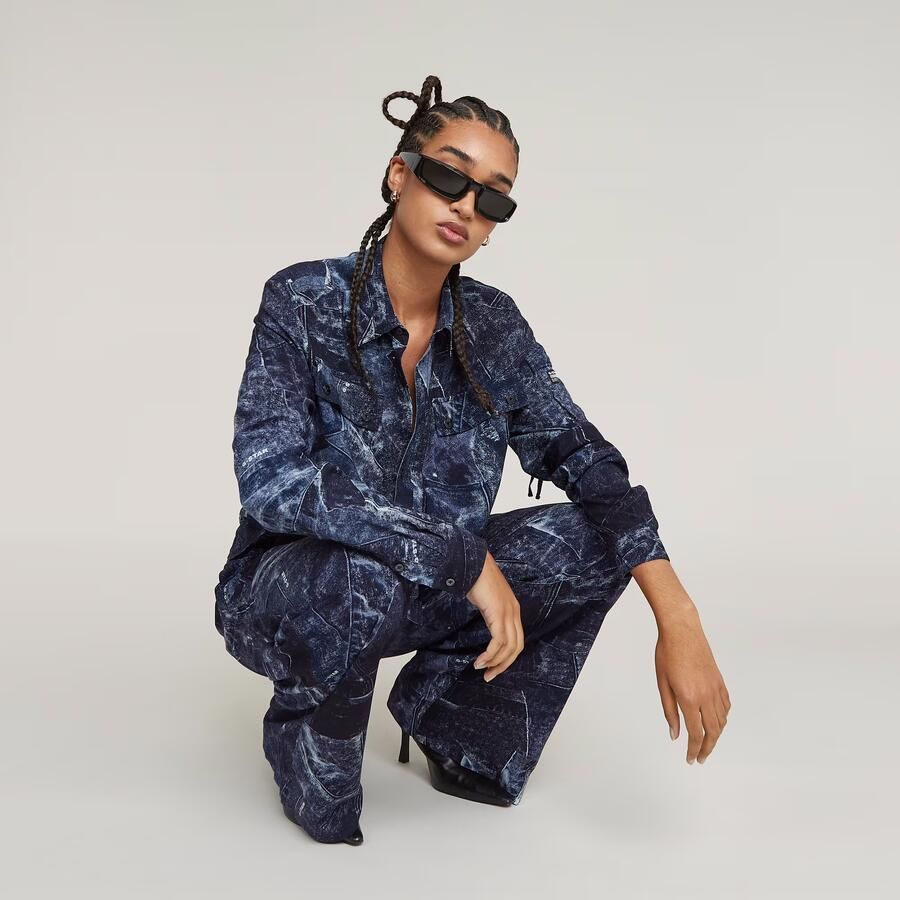 G-Star RAW Fluid Wide Leg Broek Meerkleurig Dames - Foto 3