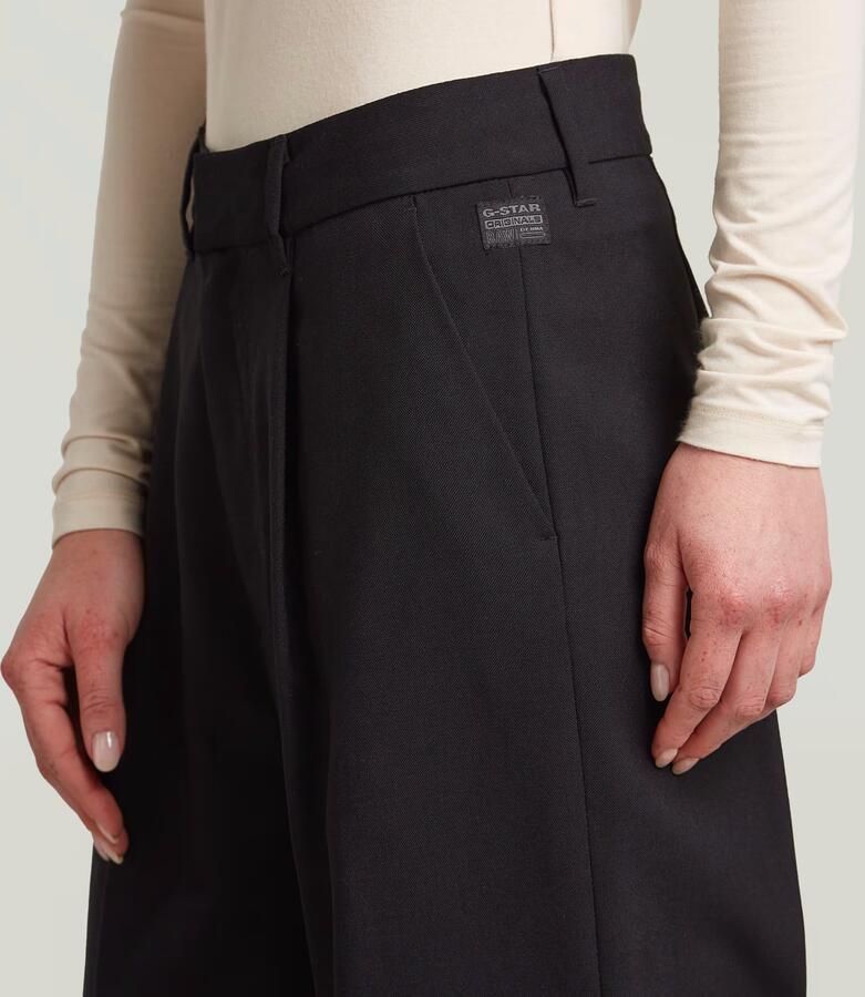 G-Star RAW Fluid Wide Leg Broek Zwart Dames - Foto 3