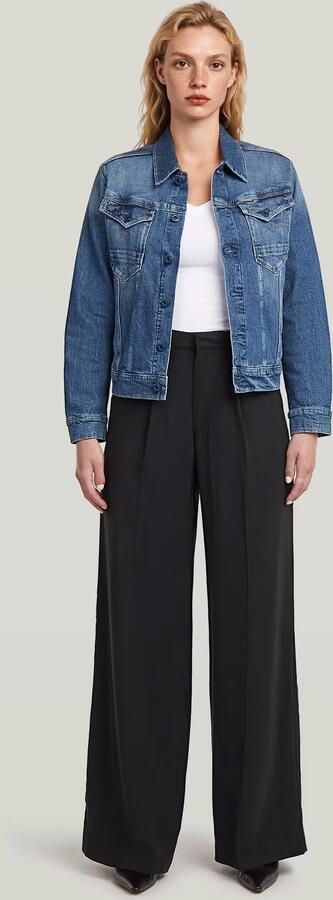 G-Star RAW Fluid Wide Leg Broek Zwart Dames - Foto 7