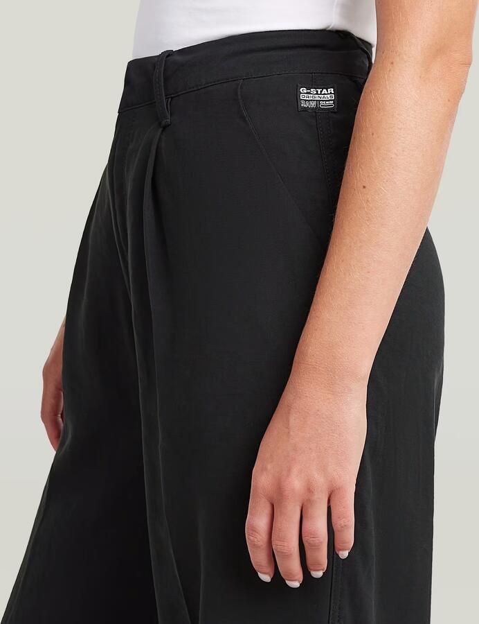 G-Star RAW Fluid Wide Leg Broek Zwart Dames - Foto 4