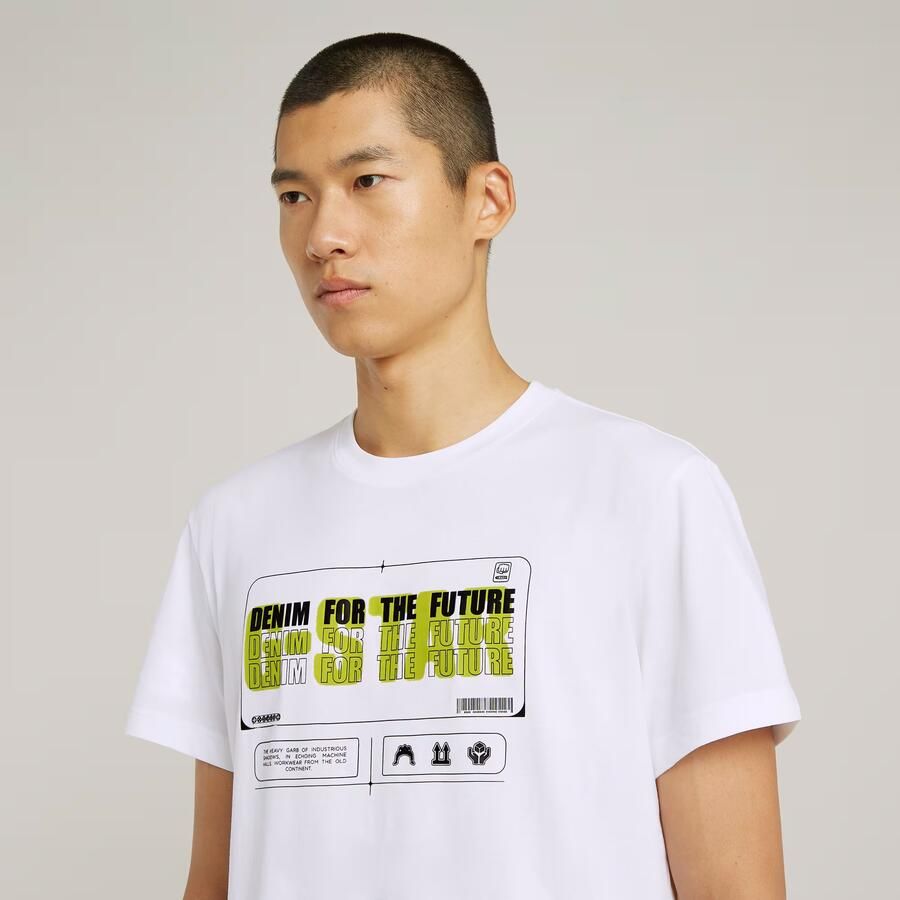 G-Star RAW Flyer Graphic T-Shirt Wit Heren - Foto 3