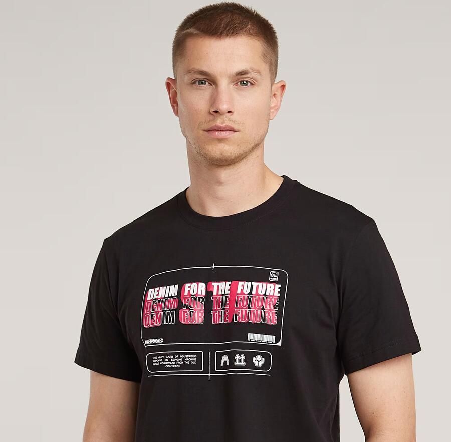 G-Star RAW Flyer Graphic T-Shirt Zwart Heren - Foto 4