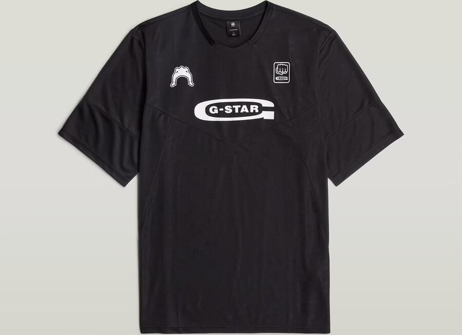 G-Star Raw Tricot met label- en motiefprint model 'Football' - Foto 5