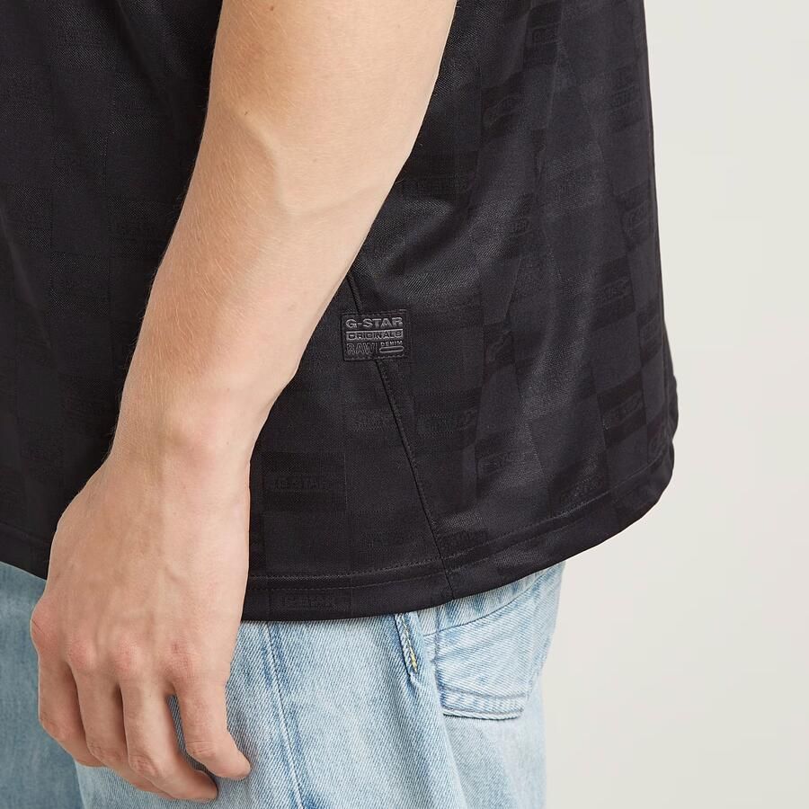 G-Star Raw Tricot met label- en motiefprint model 'Football' - Foto 2