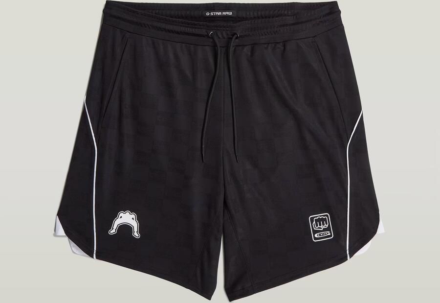 G-Star Raw Relaxed fit korte broek met motief- en labelprint model 'Football' - Foto 6