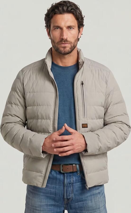 G-Star Raw Regular fit gewatteerd jack met logopatch model 'Foundation' - Foto 18