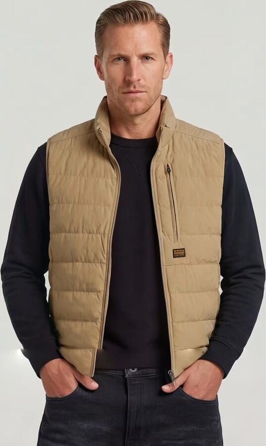 G-Star RAW Foundation Liner Vest Beige Heren - Foto 6