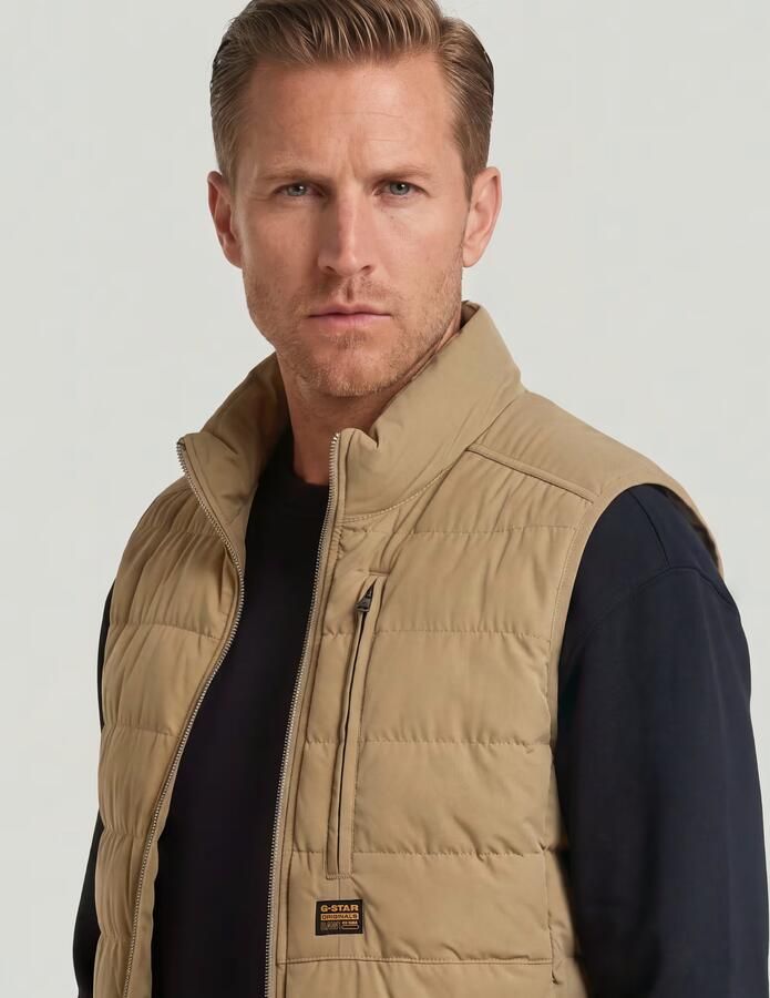 G-Star RAW Foundation Liner Vest Beige Heren - Foto 4