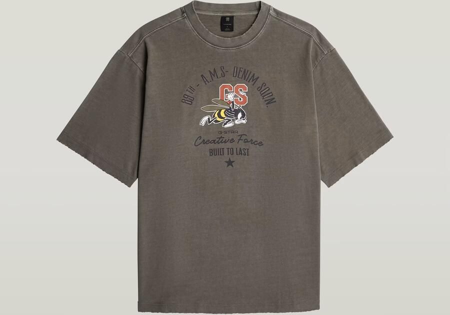 G-Star RAW Front Angry Bee T-Shirt Bruin Heren