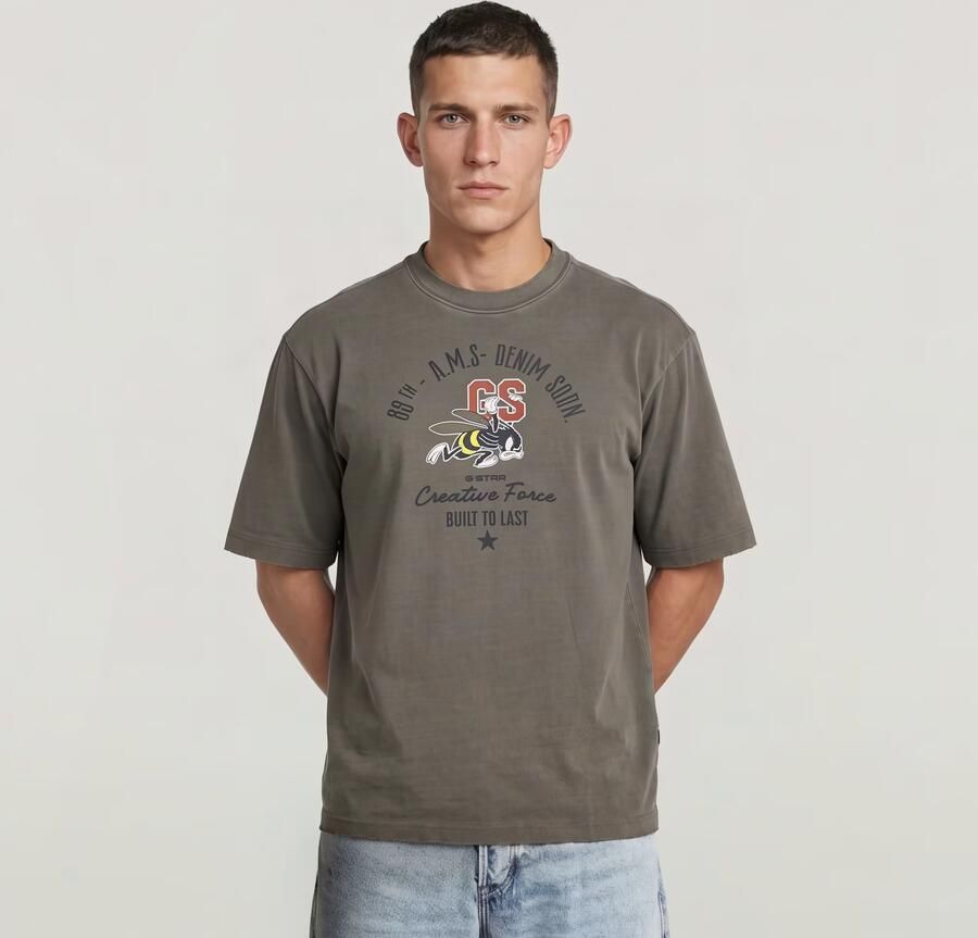 G-Star RAW Front Angry Bee T-Shirt Bruin Heren - Foto 4