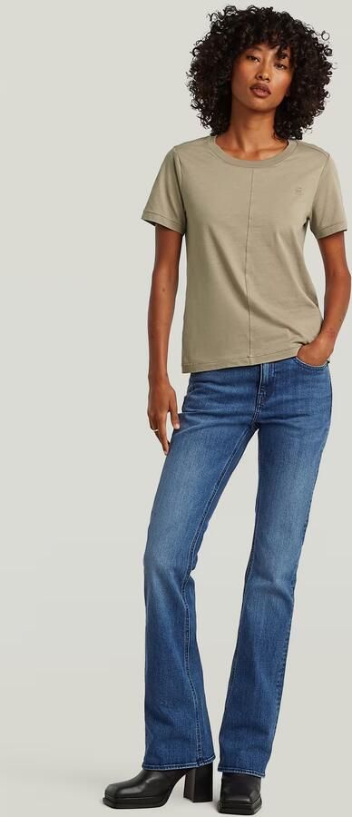 G-Star RAW Front Seam T-Shirt Beige Dames - Foto 4