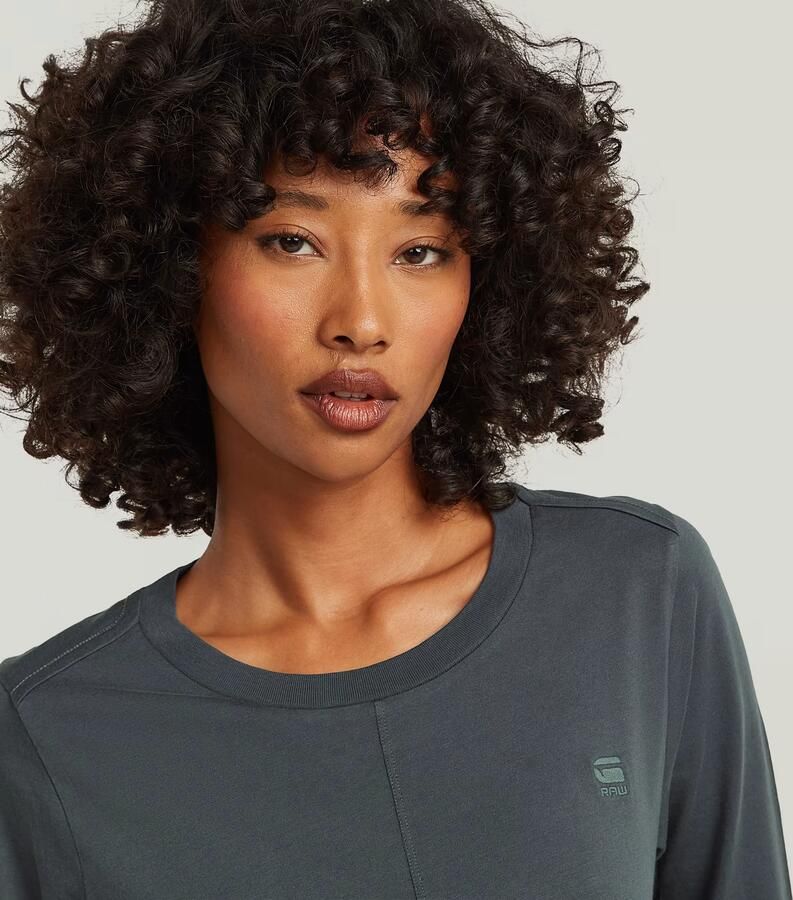 G-Star RAW Front Seam T-Shirt Donkerblauw Dames - Foto 2