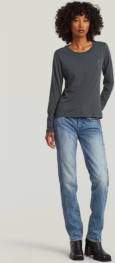G-Star RAW Front Seam T-Shirt Donkerblauw Dames - Foto 4