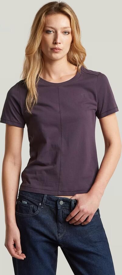 G-Star RAW Front Seam T-Shirt Paars Dames
