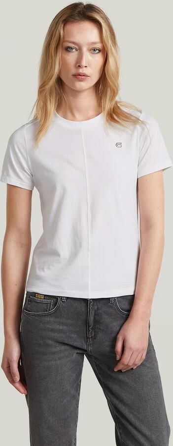 G-Star RAW Front Seam T-Shirt Wit Dames
