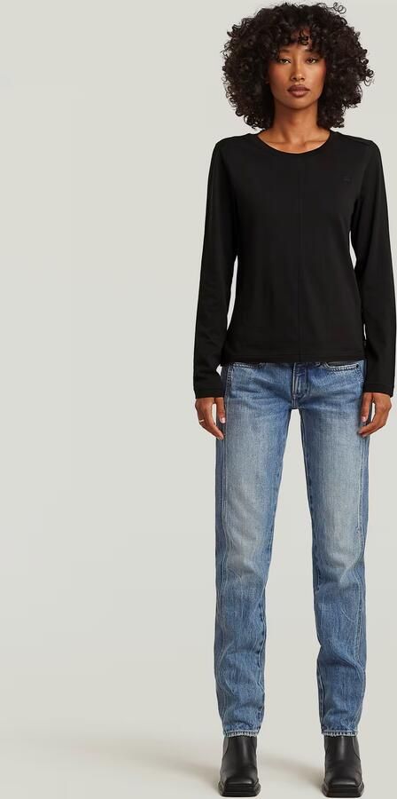 G-Star RAW Front Seam T-Shirt Zwart Dames - Foto 3