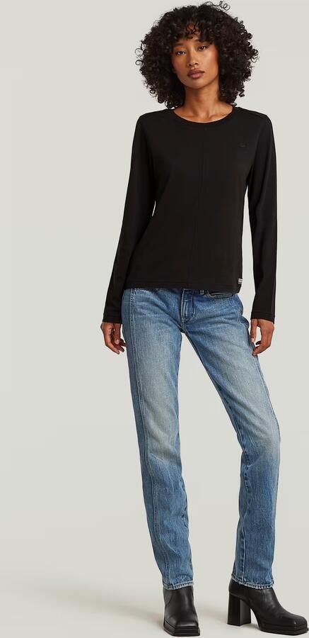 G-Star RAW Front Seam T-Shirt Zwart Dames - Foto 4