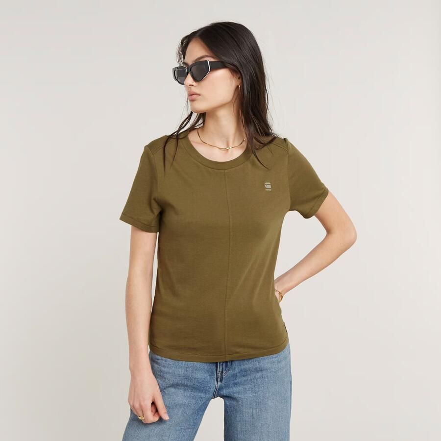 G-Star RAW Front Seam Top Groen Dames