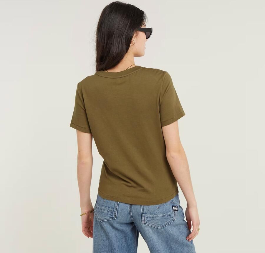 G-Star RAW Front Seam Top Groen Dames - Foto 4