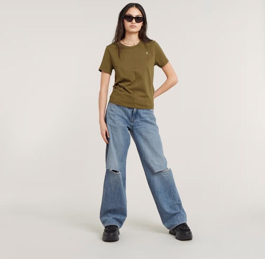 G-Star RAW Front Seam Top Groen Dames - Foto 3