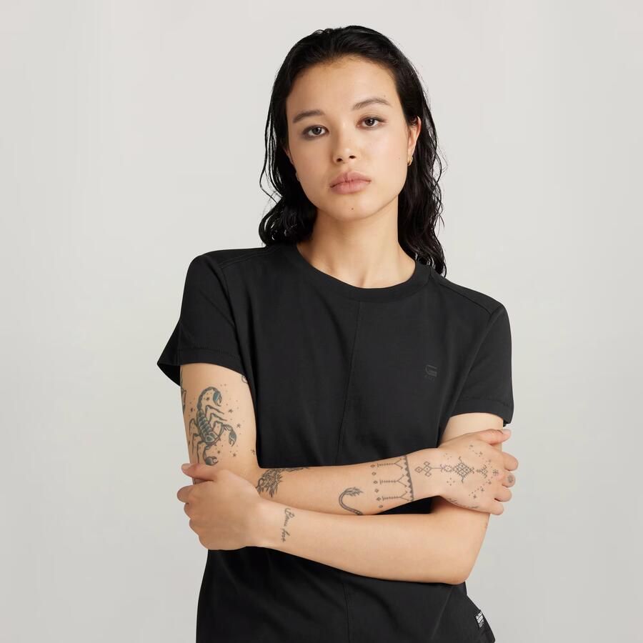 G-Star Raw T-shirt D24499-4107 FRONT SEAM R T-6484 BLACK - Foto 4