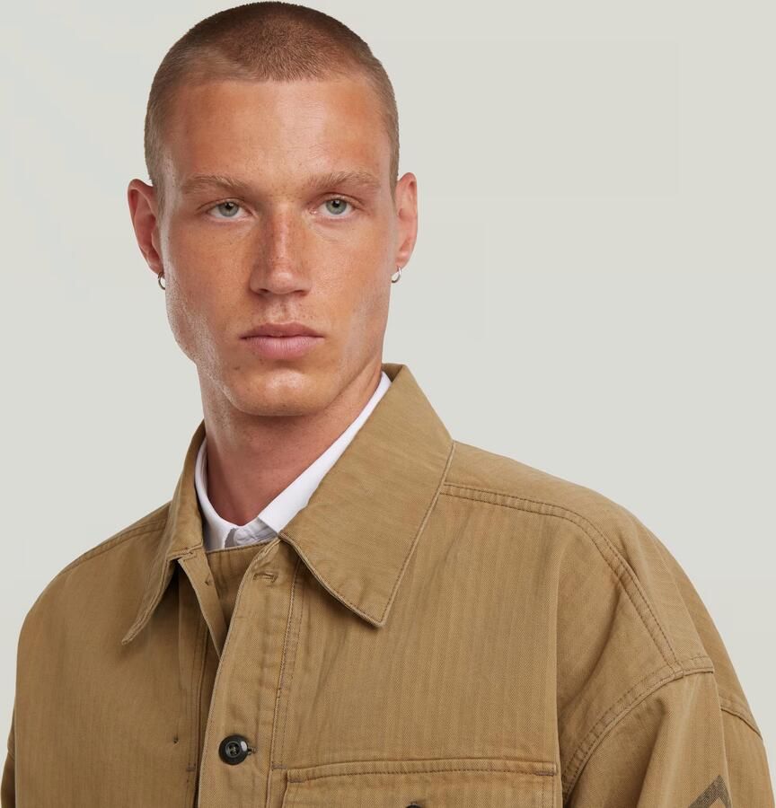 G-Star RAW G-S012 P44 Overshirt Beige Heren - Foto 3