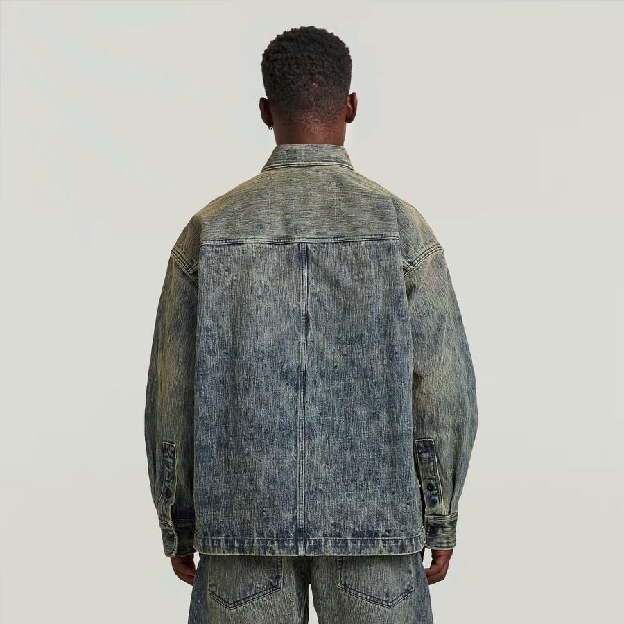 G-Star RAW G-S022 Boxy Overshirt Midden blauw Heren - Foto 2