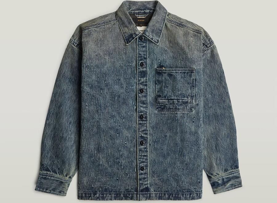 G-Star RAW G-S022 Boxy Overshirt Midden blauw Heren - Foto 5