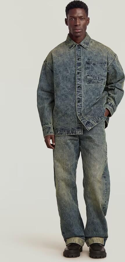 G-Star RAW G-S022 Boxy Overshirt Midden blauw Heren - Foto 7