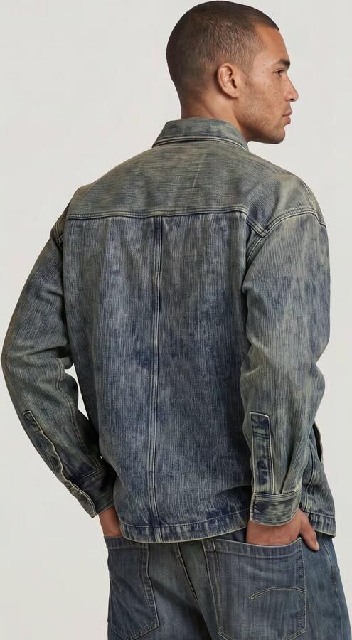 G-Star RAW G-S022 Boxy Overshirt Midden blauw Heren - Foto 6