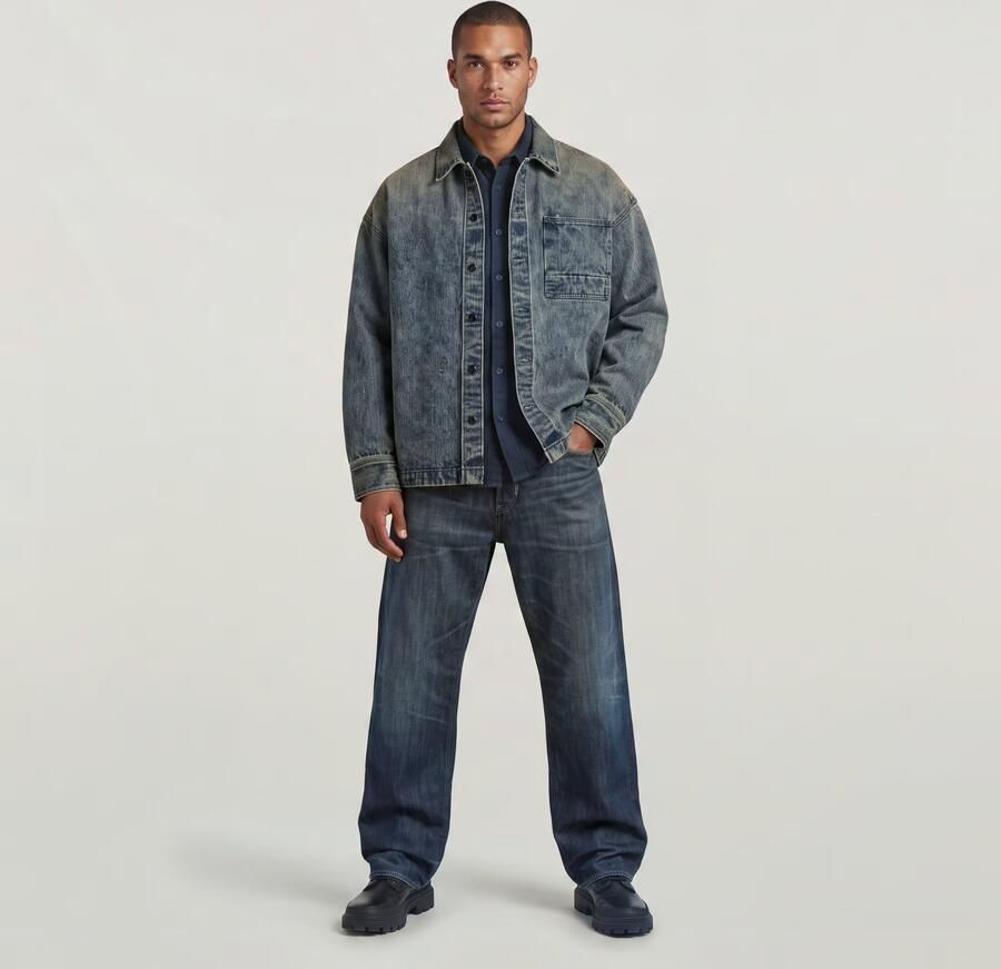 G-Star RAW G-S022 Boxy Overshirt Midden blauw Heren - Foto 3
