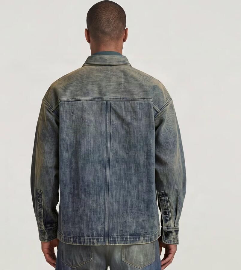G-Star RAW G-S022 Boxy Overshirt Midden blauw Heren - Foto 4