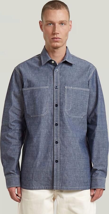 G-Star RAW G-S028 Regular Overhemd Donkerblauw Heren
