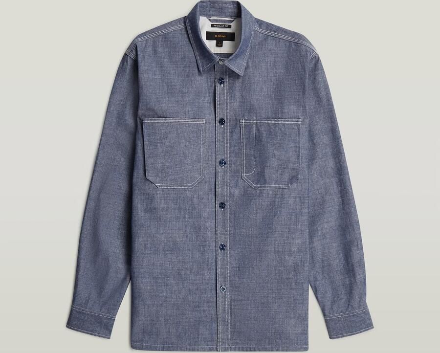 G-Star RAW G-S028 Regular Overhemd Donkerblauw Heren - Foto 4