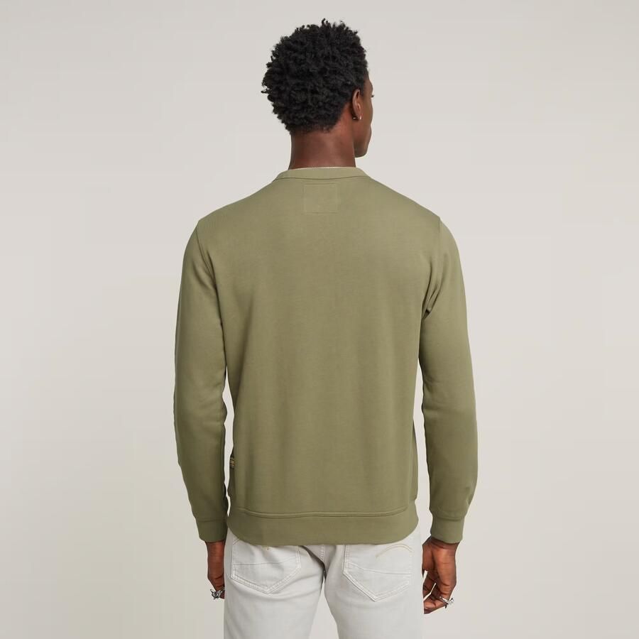 G-Star RAW G-Script Logo Sweater Groen Heren