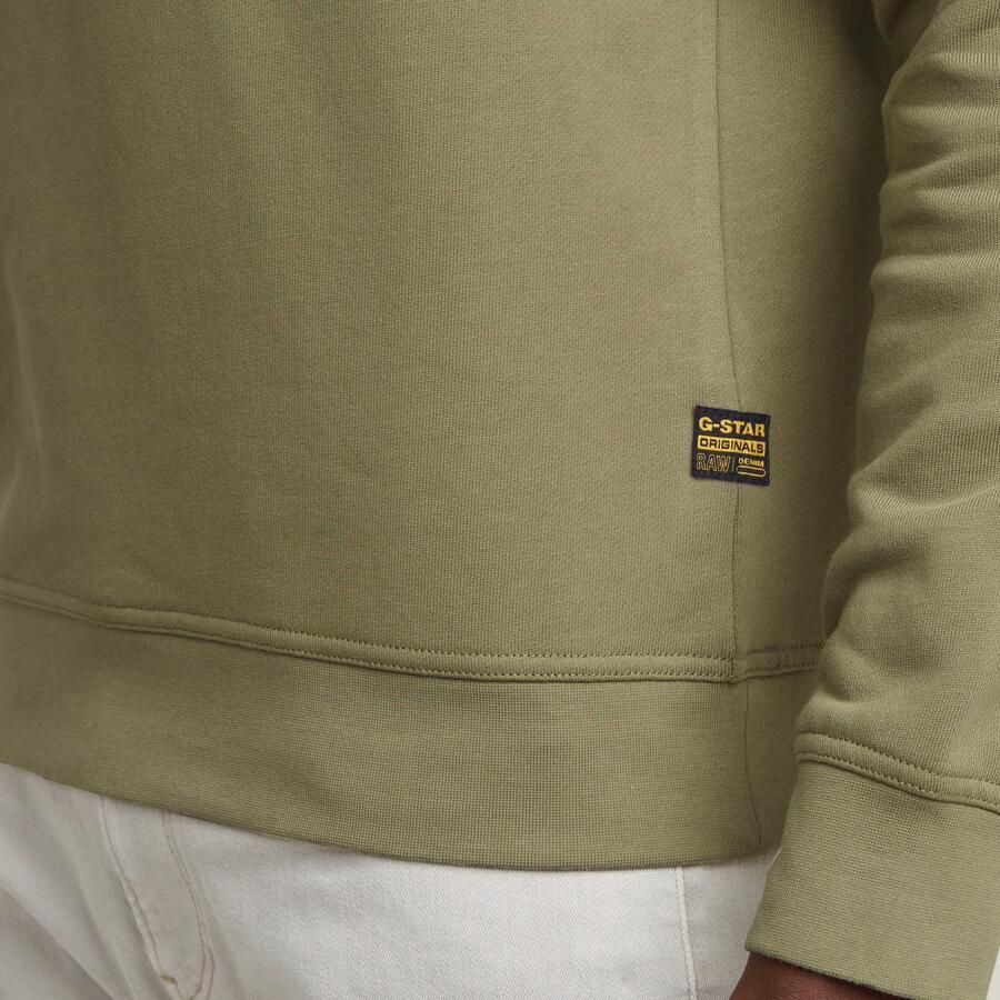 G-Star RAW G-Script Logo Sweater Groen Heren - Foto 3