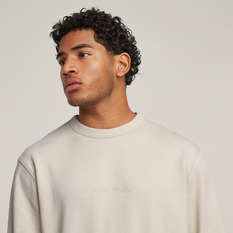 G-Star RAW G-Script Logo Sweater Wit Heren - Foto 6