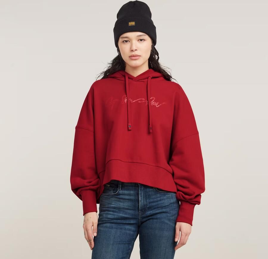 G-Star RAW G-Script Oversized Hoodie Rood Dames